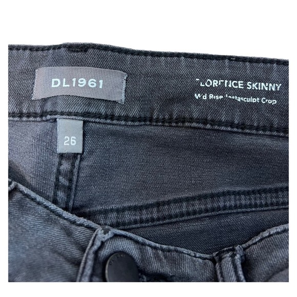 DL1961 Florence skinny mid rise instasculpt grey raw hem - Picture 11 of 13